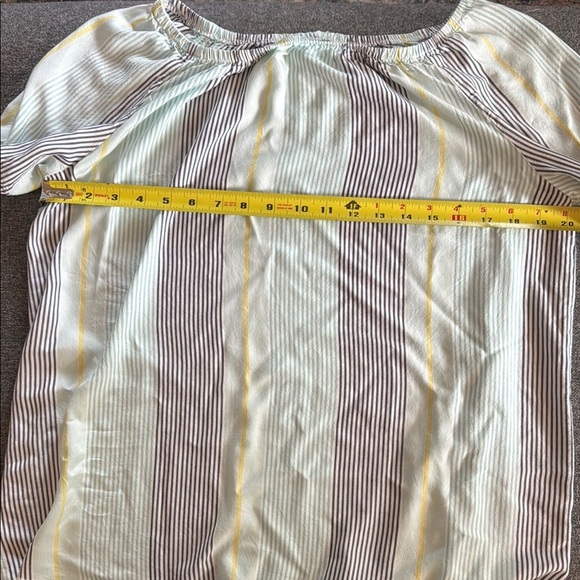 Boho Style Striped Off-Shoulder Ruffle Sleeve Top - Picture 8 of 10